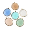 Brass with K9 Glass Pendants KK-C024-49KCG-1