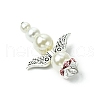 ABS Plastic Imitation Pearl Beads with Brass Rhinestone Spacer Beads and Tibetan Style Alloy Beads and Tibetan Style Alloy Beads PALLOY-JF03280-01-5