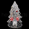 Transparent Acrylic Earring Display Stands with Paillette EDIS-WH0012-40B-1