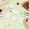 Sports Ball Wooden Pendants Decorations DIY-WH0430-935-3