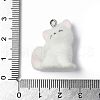 Flocky Opaque Resin Pendants RESI-G105-04H-3