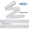 7.5 Yards Polyester Jacquard Flower Ribbon OCOR-WH0088-84F-2