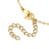Rack Plating Brass Pave Colorful Cubic Zirconia Cube Link Necklaces NJEW-JN04999-5