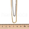 304 Stainless Steel Double Layered Twisted Chain Necklaces for Women NJEW-K288-03GP-4