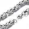 Non-Tarnish 201 Stainless Steel Coffee Byzantine Chain Bracelets BJEW-S057-65-3