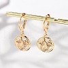 Brass Micro Pave Clear Cubic Zirconia Hoop Earrings for Women EJEW-G428-24G-03-2