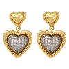 Brass Micro Pave Clear Cubic Zirconia Dangle Earrings EJEW-D322-01G-4