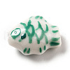 Handmade Printed Porcelain Beads PORC-F005-03F-2