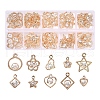 100Pcs 10 Style Rack Plating Eco-Friendly Iron Charms IFIN-YW0001-30-1