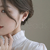 Fashewelry 10 Pair 10 Color Transparent Resin & Wood Stud Earring Findings DIY-FW0001-08-6