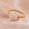 Elegant Brass Resin Finger Rings for Women OS7706-1