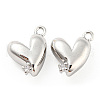 Brass Micro Pave Cubic Zirconia Charms KK-E090-40P-1