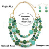 Alloy & Resin Beaded Multilayer Necklaces & Dangle Earrings Sets FS-WGF1004-01-2