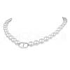 Glass & Plastic Imitation Pearl Round Graduated Beaded Necklaces NJEW-JN05206-5