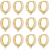 Beebeecraft 10Pairs Brass Hoop Earrings EJEW-BBC0001-55-1