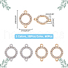 60Pcs 2 Colors Alloy Crystal Rhinestone Connector Charms FIND-HS0001-21-2