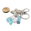 26Pcs Transparent Epoxy Resin & Transparent Acrylic & Faux Suede Tassel Keychain KEYC-JKC01202-18-5