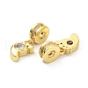 Brass Cubic Zirconia Pendants ZIRC-C001-08G-2