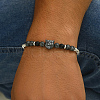 Natural Labradorite Round Beaded Bracelets HN9624-3