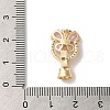 Brass Micro Pave Cubic Zirconia Fold Over Clasps KK-B098-06G-03-3