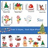 SUNNYCLUE 48Pcs 12 Styles Christmas Theme Opaque Resin Cabochons CRES-SC0002-54-2