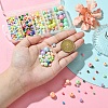 DIY Colorful Acrylic Round Beaded Stretch Bracelets FIND-YW0005-91-4