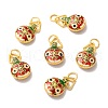 Zinc Alloy Enamel Pendants PALLOY-M210-01G-02-1