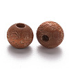 Painted Natural Wood Beads X-WOOD-N006-03A-02-2