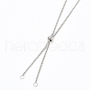Tarnish Resistant 304 Stainless Steel Box Chain Slider Necklace Making AJEW-JB00777-01-2