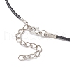 Handmade Porcelain Shell Shaped Pendant Black Waxed Cotton Cord Necklaces NJEW-JN05271-6