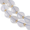 Natural Blue Chalcedony Beads Strands G-B044-B12-01-4