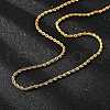 304 Stainless Steel Rope Chain Necklaces NJEW-E026-09G-3