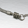 Tarnish Resistant 304 Stainless Steel European Round Snake Chains Bracelets STAS-J015-07-2