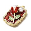 Alloy Enamel Pendants ENAM-K076-02F-G-2