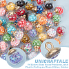 Unicraftale 56Pcs 14 Colors Glass Round Pendants GLAA-UN0001-17-5