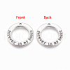 Tibetan Style Alloy Ring Pendants TIBEP-S293-018AS-LF-1