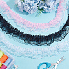 HOBBIESAY 20M Polyester Pleated Lace Trim OCOR-HY0001-20B-4