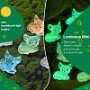 30Pcs 6 Colors Luminous Resin Cute Little Cat Ornaments RESI-SZ0003-42-3