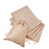 Burlap Packing Pouches Drawstring Bags ABAG-BC0001-04-2