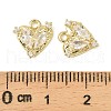 Brass Micro Pave Cubic Zirconia Charms KK-C107-14B-G-3