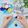 HOBBIESAY 20 Style Food Grade Eco-Friendly Silicone Beads SIL-HY0001-16-3