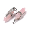 Natural Rose Quartz Pendants G-E059-02AS-05-3