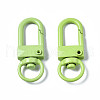 Spray Painted Eco-Friendly Alloy Swivel Snap Hooks Clasps PALLOY-T080-02S-NR-2