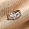 Brass Micro Pave Clear Cubic Zirconia Finger Rings for Women Ease Anxiety RJEW-S624-05P-03-3