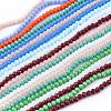Faceted Rondelle Glass Beads Strands GLAA-I033-4mm-M-1