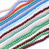 Faceted Rondelle Glass Beads Strands GLAA-I033-4mm-M-1