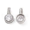 Brass Micro Pave Cubic Zirconia Pendants KK-E068-VC424-1