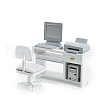 Wood Computer Desk and Chair Set PW-WG27715-01-1