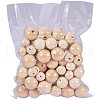 Round Unfinished Wood Beads WOOD-PH0004-02-NF-7