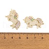 Brass Micro Pave Cubic Zirconia Pendants KK-E108-24G-3